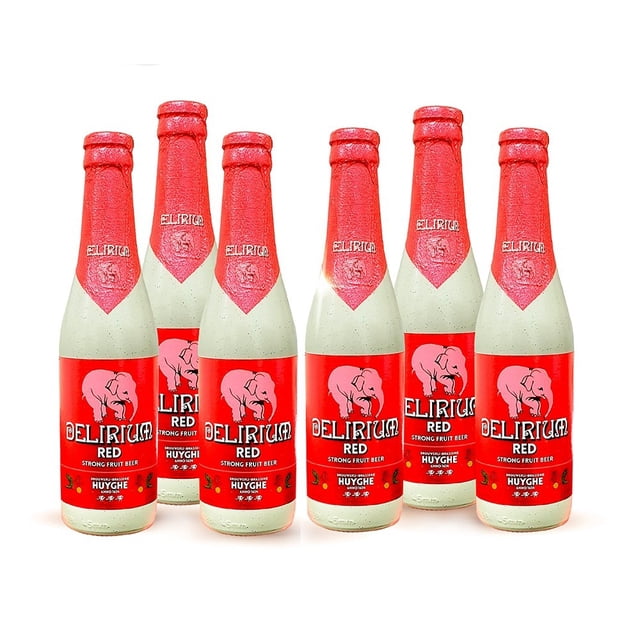 Six Pack Cerveza Delirium Red 330ml C/u Delirium Tremens Strong Fruit