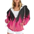 thumbnail image 2 of Usmixi Winter Womens Sweatshirt Coat Hoodies Coat for Women Fashion Flame Print Zip up Drawstring Hooded Sweatshirt Coat Fall Lightweight Plus Size Outerwear Jacket with Pocket Up to 65% off, 2 of 6