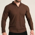 thumbnail image 4 of Lmnyox Men's Sport Shirts Long Sleeve Quick Dry Stretchy Gym Workout T Shirts Solid Color Crew Neck Button Tops, 4 of 7