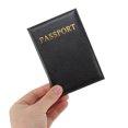 thumbnail image 3 of Unique Bargains 1 Pc Passport Holder Letter Design Passport Sleeve Black, 3 of 5