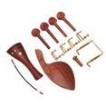 thumbnail image 1 of Tailpiece Chinrest Set, Rosewood Multifunctional 4/4 Violin Parts Glossy  Standard Size  For Stringed Instrument Care, 1 of 8