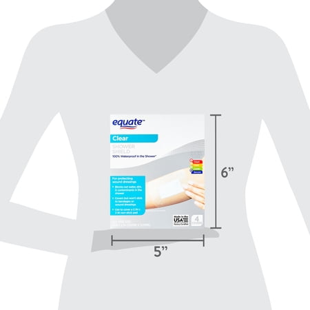 EQUATE CLEAR SHOWER SHIELDS, 4 COUNT