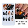 thumbnail image 2 of DIY Nails Acrylic Nails Long Coffin Stick on Full Cover With Pumpkin  Designs Black Orange Fake Nails False Nails for Women Girls 24Pcs DIY  Acrylic Nails, 2 of 5