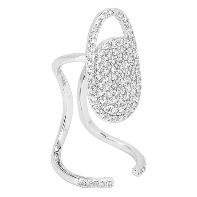 Nail Cover Rings Fingernail Rings Finger Decoration Rings Index Finger Nail Rings Rhinestone Nail Cover Rings Nail Cover Rings Adjustable Size Beautiful Practical Wear Easily Safe