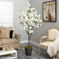 thumbnail image 4 of Nearly Natural 6' Cherry Blossom Artificial Tree in Decorative Metal Pail with Rope, 4 of 4