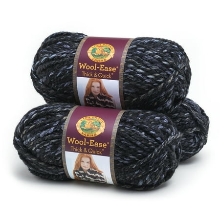 Large Classic Wool - Lion Brand Yarn Wool-Ease Thick & Quick Metropolis 640-534 3-Pack Classic Wool Yarn