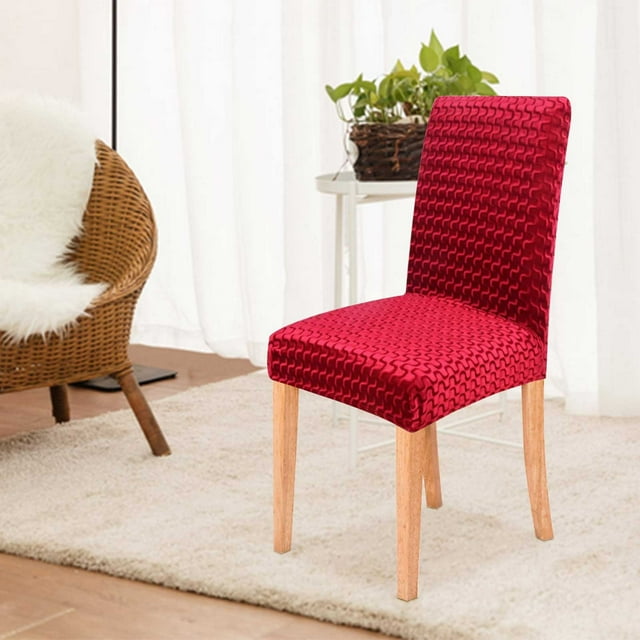 Birdeem Stretch Dining Chair Covers,One Piece Elastic Slipcover for Home and Hotel Use,Fits Chairs with Back Height 16.9 To 18.9 Inches,Easy Fit Protective Cover