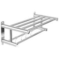 thumbnail image 3 of Eease Stainless Steel Wall Mounted Towel Rack with Double Bar and Hook, 3 of 5