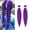 2PC, variant on 26in Long Purple Braiding Hair, Pre Stretched Synthetic Braiding Hair Extensions for Braids, Purple Hair Extensions for Stage Party Halloween Costume Cosplay, 100g（1PC）