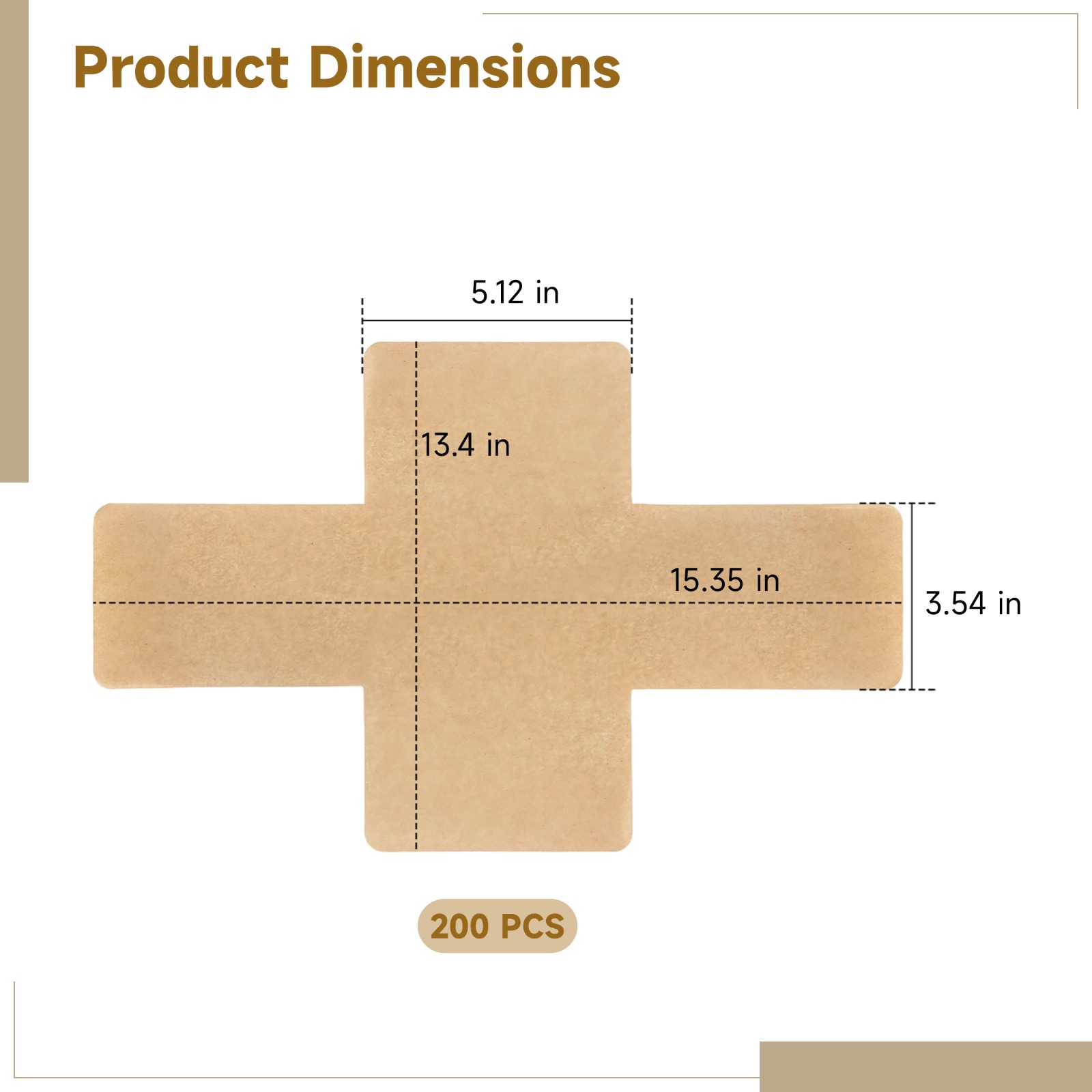 200 Pcs Non-Stick Baking Loaf Pan Liners, Parchment Paper Liners for Bread Pastries Desserts Baking, 15.35×13.4 in
