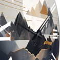 thumbnail image 3 of Designart "Daring Mountain Horizons III" Abstract Landscape Oversized Wall Clock, 3 of 5