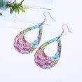 thumbnail image 2 of Pendientes de gota de agua huecos coloridos para mujer y niña, accesorio de joyería con estilo, 2 of 6