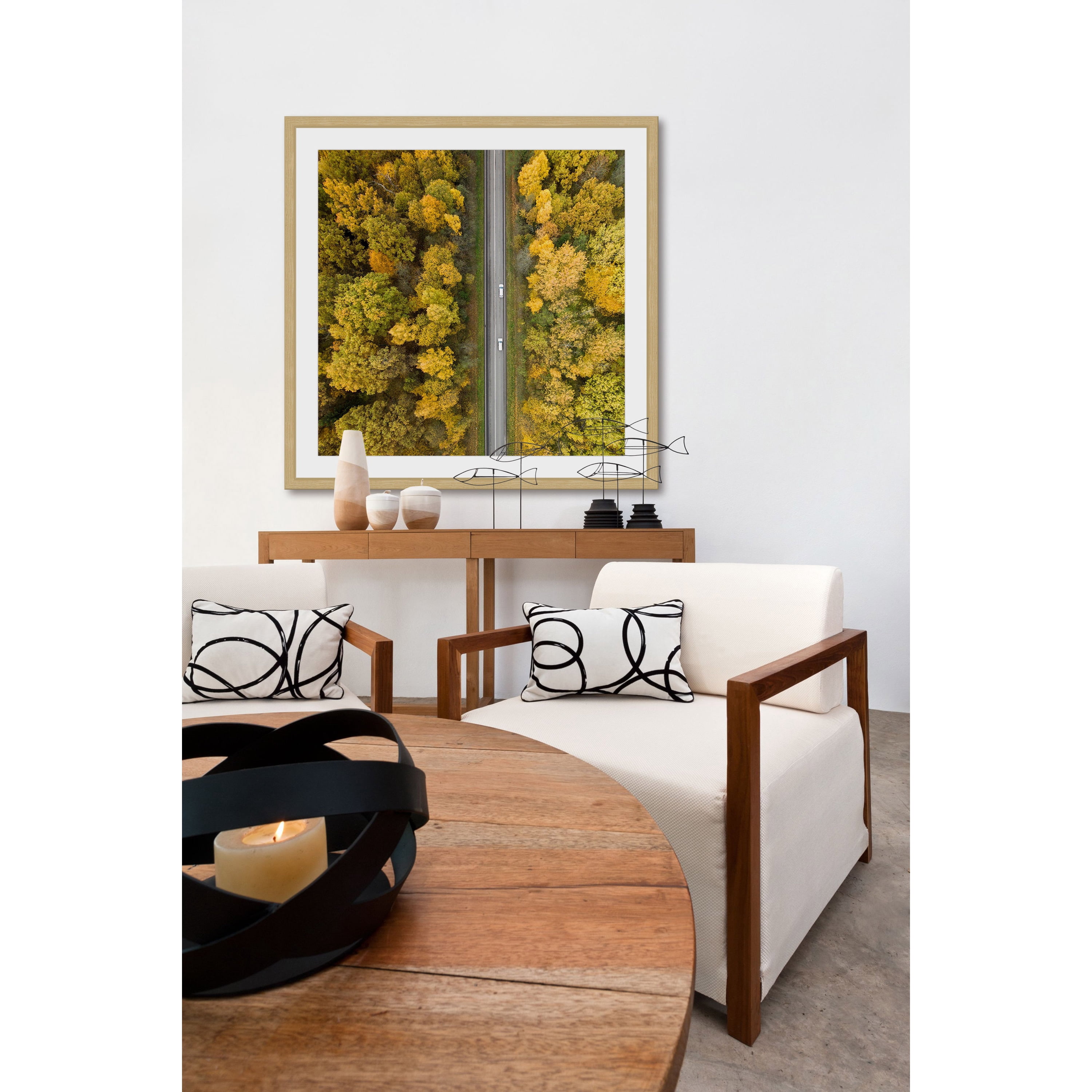 Marmont Hill "Nature Road" By Karolis Janulis Framed Painting Art Print, 32.0" x 1.5"
