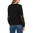 thumbnail image 4 of Vince Camuto Apparel Women's Boat Neck Lace Sleeve Top Black , Xxs Reg US, 4 of 4