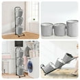 thumbnail image 2 of YOUPINS 3-Tier Laundry Hamper Sorter, Laundry Storage Organizer with Wheels Movable Rolling Laundry Baskets Cart,Laundry Butler for Bathroom Bedroom Laundry Room, Dark Gray, 2 of 7