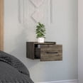 thumbnail image 4 of CoSoTower Floating Nightstand, Wall-Mounted Single Drawer Design with Handle- Dark Brown - Bedroom, 4 of 5