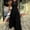Black, variant on Women's Elegant Solid Color Sleeveless Tank Maxi Dress – Crew Neck Half Zip Front Flowy A-Line Dress with Side Pockets Green,S