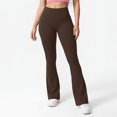 thumbnail image 6 of Women's Cargo Pants High Waist Fashion Flared Elastic for Training Wide Leg Yoga Pants with Pockets, 6 of 9