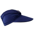 thumbnail image 2 of BadPiggies Women Sun Visor Hat Wide Brim UV Protection UPF 50+ Foldable Summer Beach Sport Cap Reversible (Navy), 2 of 9