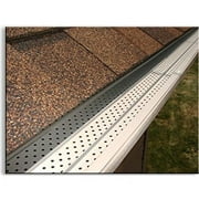 Flexxpoint 30 Year Gutter Cover System - Matte Aluminum Residential 5 Guards, 20 Ft.