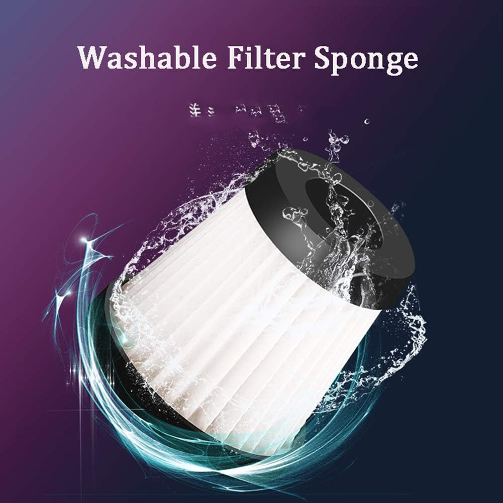 Car Vacuum Cleaner Portable Handheld Vacuum Cleaner with Cleaner HEPA Filter, Wet and Dry Double Use, Handheld Vacuum Cordless for Animal Hair,Black (White)