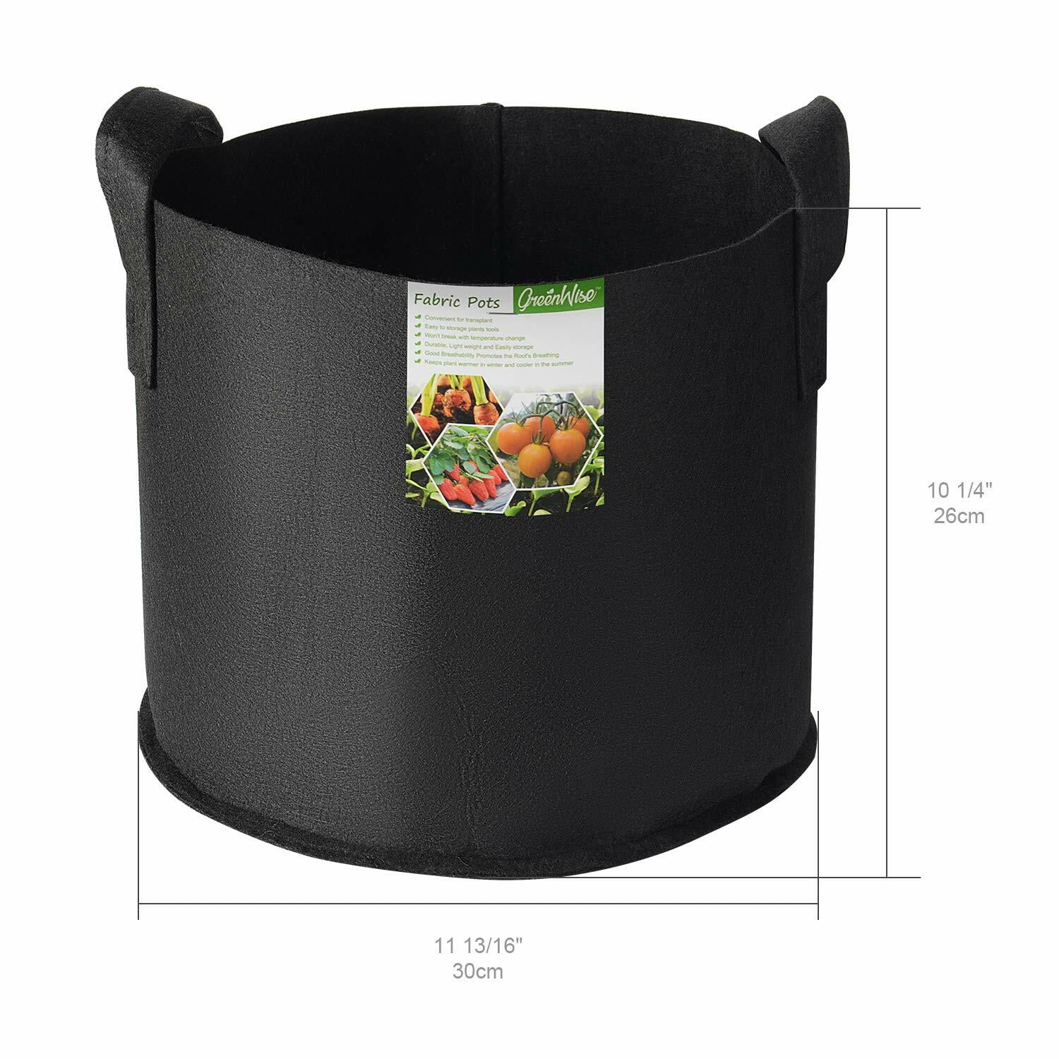 5-Pack 5 Gallon Planting Grow Bags with Handles for Vegetable
