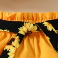 thumbnail image 6 of Utlike Girls Outfits Toddler Butterfly Sleeves Sunflower Prints T Shirt Tops Vest Shorts Clothing Set Back To School Season Festival Set Size 3 Months-6 Months, 6 of 8