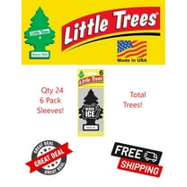Little Trees U6P-60155 Black Ice Hanging Air Freshener for Car & Home 144 Pack!