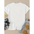 thumbnail image 2 of Graphic Print T-shirt Short Sleeve Crew Neck Casual Top For Summer & Spring, 2 of 5