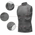 thumbnail image 5 of Dovford Mens Mock Turtleneck Tank Tops Sports Fitness Quick-Drying Sleeveless Workout Shirt Slim-Fit Vest, 5 of 6