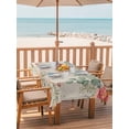 thumbnail image 2 of Outdoor Tablecloths with Umbrella Hole & Zipper, Watercolor Floral Tablecloth Rectangle 60x84 Inch, Spring Roses Eucalyptus Leaf Plants Beige Waterproof Table Cloth, Patio/Pool/Picnic Table Covers, 2 of 8