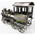 thumbnail image 5 of Locomotive Railroad Train Hand Made Metal Wine Bottle Holder Caddy Figurine, 5 of 5