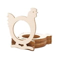thumbnail image 3 of 10 anillos de madera para servilletas con hebilla de dibujos animados Pollo, 3 of 9