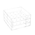 thumbnail image 1 of Florero de acrílico transparente, organizador de maquillaje y cosméticos, caja de almacenamiento de flores inmortales 25 Hoyos, 1 of 9