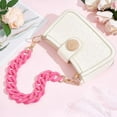 thumbnail image 2 of 18 Inch Pink Acrylic Bag Strap 1.3 inch Wide Purse Charm Decorative Bag Chain Flat Strap Purse Replacement Chain with Golden Buckles for Handbag Wallet Crossbody Shouder Bags, 2 of 8
