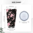 thumbnail image 3 of Cherry Blossom Tumbler 20oz Floral Stainless Steel Vacuum Insulated Tumblers with Lid and Straw Flowers Travel Coffee Mug Tea Wine Cups Water Bottle Gifts for Women, 3 of 6