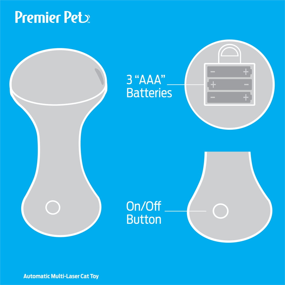 Premier Pet Automatic Multi Laser Cat Toy Interactive Rotating