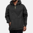 thumbnail image 5 of TOWED22 Quarter Zip Hoodies for Men Oversized Pullover Loose Fit Sweatshirt with Kangaroo Pocket(Black,XL), 5 of 8