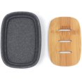 thumbnail image 3 of gris Fonc-ulable Porte-savon En Rsine, Porte-savon Auto-drainant, Bote Savon Pour Salle De Bain, Cuisine, Aspect Grs, 3 of 5