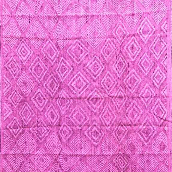 Ahgly Company Indoor Square Abstract Pink Modern Area Rugs, 5' Square