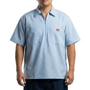 Ben Davis 11239 Mens 1/2 Zipper Short Sleeve Stripe Shirt - LG