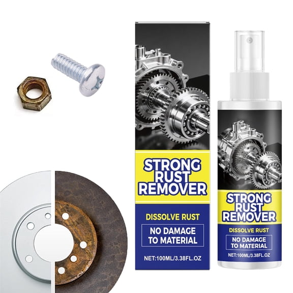 Strong Rust Remover Spray For Metal, Multipurpose Rust Stain Remover, Heavy Duty Metal Cleaner For Vehicles, Tools, Chains, Iron Out Rust Stain Remover,Nexa Rust Remover Spray,Yijialin Rust Remover