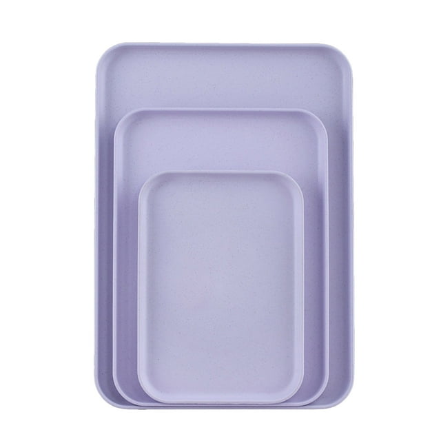 LLQkigsxse Petits Plats en Verre pour Cuisson Options de Tailles Multicolores Multiples Utilisation Plateau de Service Grande Capacité Plateau de Rangement Pratique de Qualité Alimentaire pour la Maison Pâtisserie Déformée Antichoc P