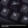thumbnail image 3 of SHENMO Universal Keyboard Stickers Pack - English Layout, Black Background with White Font, Perfect for Computers, 3 of 5