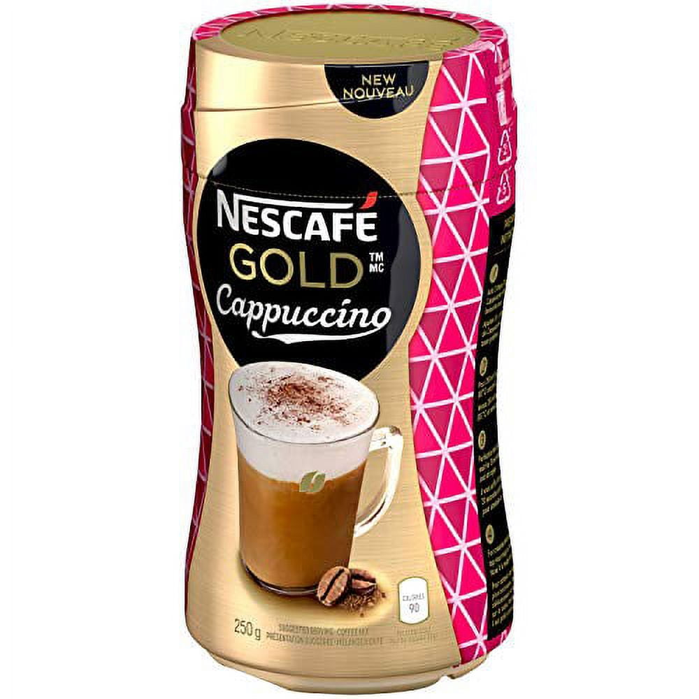 NESCAFÉ GOLD CAPPUCCINO NATURAL, creamy skimmed milk soluble coffee, case  with 10 envelopes