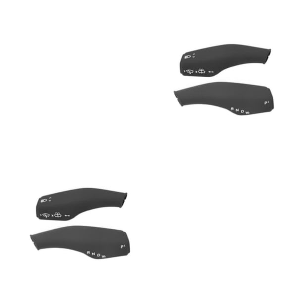 Riwesomey 1 par de cubiertas de palanca de volante de coche, Protector de perilla de vehículo, actualización automotriz, accesorios Negro 2piezas