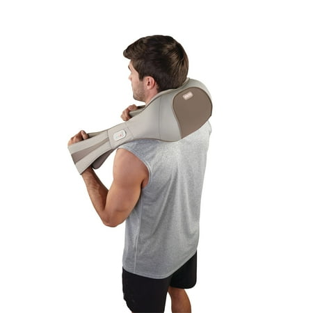 HoMedics Quad-Action Shiatsu Massager fpr Neck & Shoulders with Heat & Kneading, Model NMS-620HB