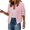 Pink, variant on Lady Coat Glittering Sequin Round Neck Zipper Closure Long Sleeves Cardigan Short Type Loose Club Performance Stage Party Jacket