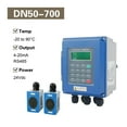 thumbnail image 3 of Ultrasonic Flow Meter Wall-Mounted Clamp-On Non-Invasive Digital Liquid Flow Meter RS485 4-20mA Pipe Flow Meter, 3 of 7