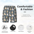 thumbnail image 3 of Balery Cartoon Bulldog 1 Bañador para hombre, shorts de playa de secado rápido con entrepierna y forro de compresión-Medium, 3 of 6